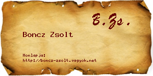 Boncz Zsolt névjegykártya